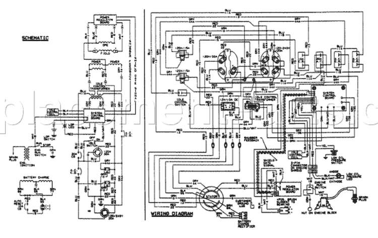 Page E Diagram and Parts List for 9514-1  Briggs and Stratton Generator